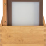 Securit menukaart-map WOOD in box, DIN A4, bruin