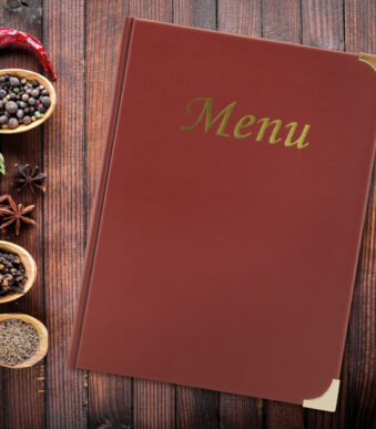 Securit menukaart-map BASIC, DIN A4, wijnrood