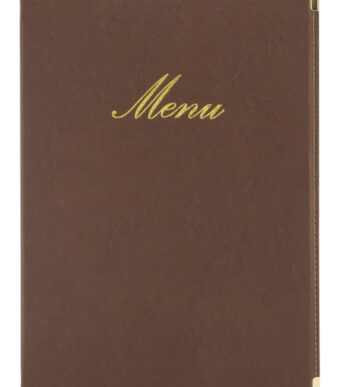 Securit menukaart-map CLASSIC, A4, bruin