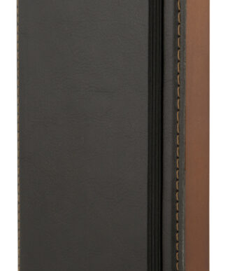 Securit rekeningmap WOOD, leer en hout, zwart