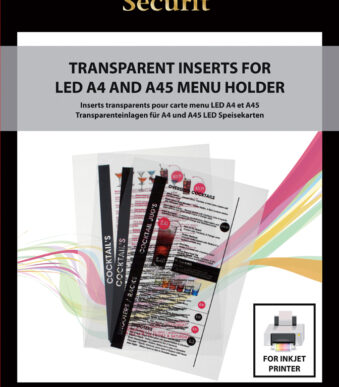 Securit menu-folie, voor inkjetprinter, DIN A4