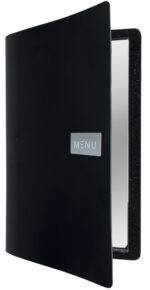 Securit menukaart-map ROYAL, DIN A4, leer, zwart