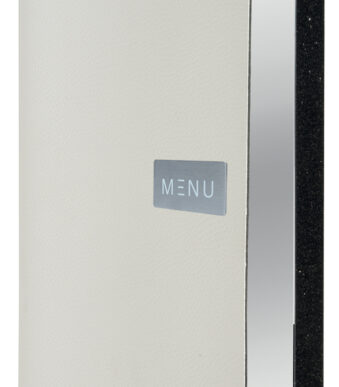 Securit menukaartmap RAW, A4, echt leer, wit