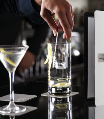 Securit menukaartmap RAW, A4, echt leer, wit