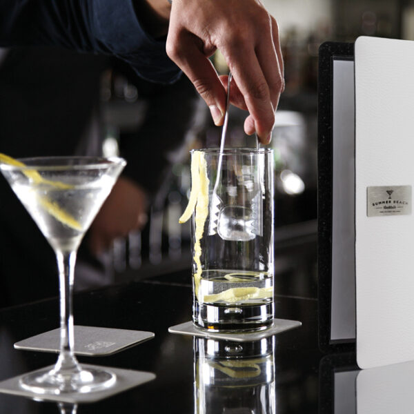 Securit menukaartmap RAW, A4, echt leer, wit