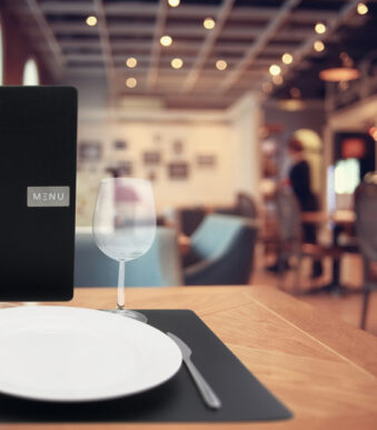 Securit placemat RAW, van leer, zwart