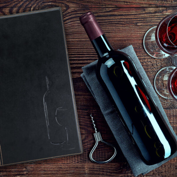 Securit wijnkaart TRENDY, DIN A4, zwart