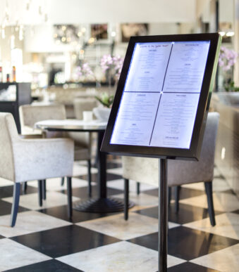 Securit vitrinekast BLACK STAR, voor 4 x DIN A4 pagina's