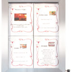 Securit LED-vitrinekast STAINLESS STEEL, voor 4 x A4