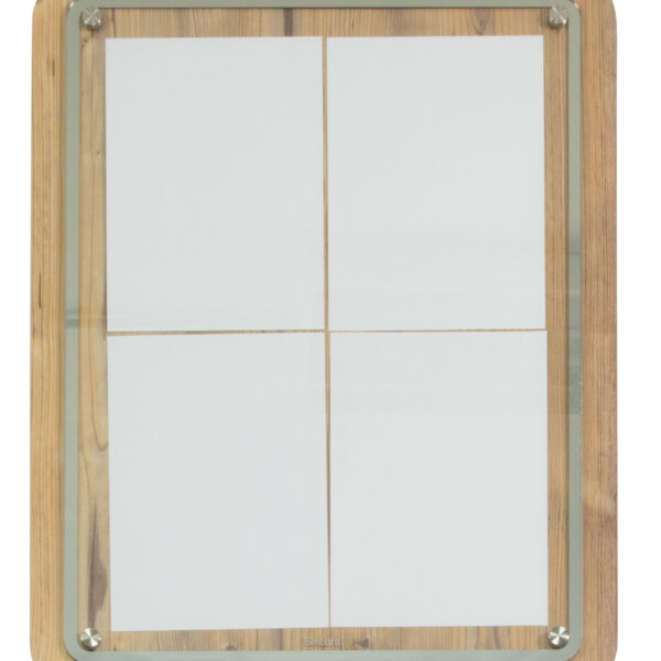 Securit vitrinekast GLASS STAR, 4 x DIN A4 pagina's, eiken