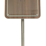 Securit vitrinekast GLASS STAR, 4 x DIN A4 pagina's, walnoot