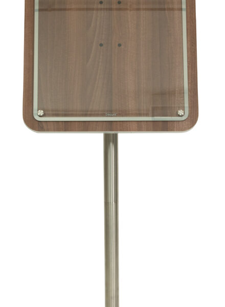 Securit vitrinekast GLASS STAR, 4 x DIN A4 pagina's, walnoot