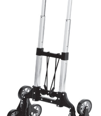 Wonday aluminium trappensteekwagen, inklapbaar, 2 driearmige wielsterren