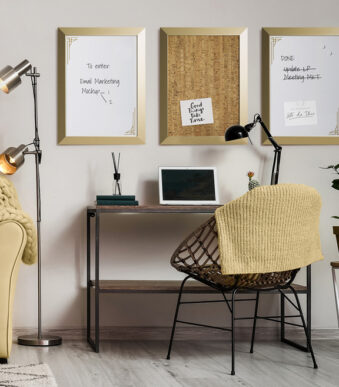 Bi-Office Design-whiteboard Kamashi, 600 x 450 mm, goud