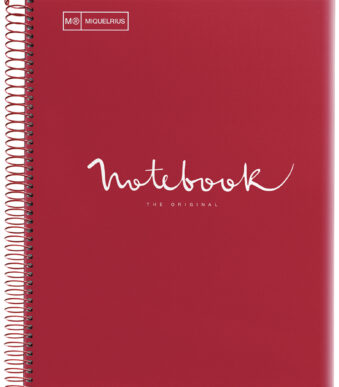 MIQUELRIUS collegeblok 'Notebook EMOTIONS', DIN A4, rood, seyès