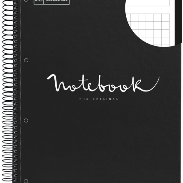 MIQUELRIUS collegeblok 'Notebook EMOTIONS', DIN A4, zwart, geruit