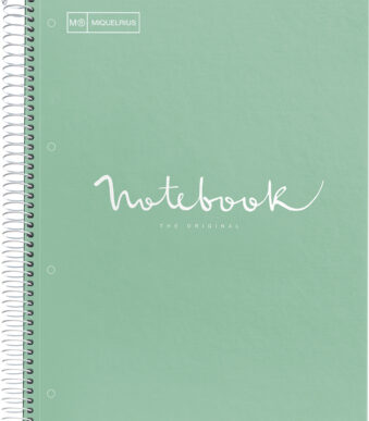 MIQUELRIUS collegeblok 'Notebook EMOTIONS', DIN A4, mint, geruit
