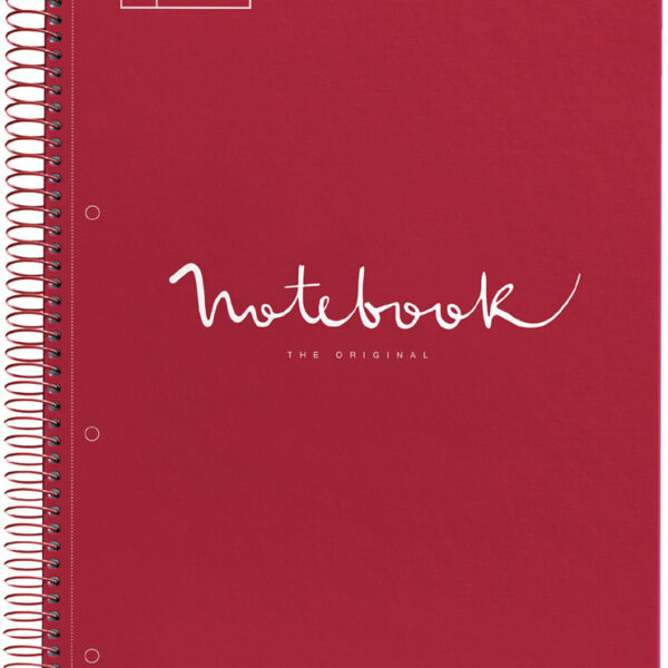 MIQUELRIUS collegeblok 'Notebook EMOTIONS', DIN A4, rood, geruit