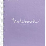 MIQUELRIUS collegeblok 'Notebook EMOTIONS', DIN A4, lavendel, geruit