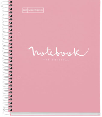 MIQUELRIUS collegeblok 'Notebook EMOTIONS', DIN A4, rose, geruit