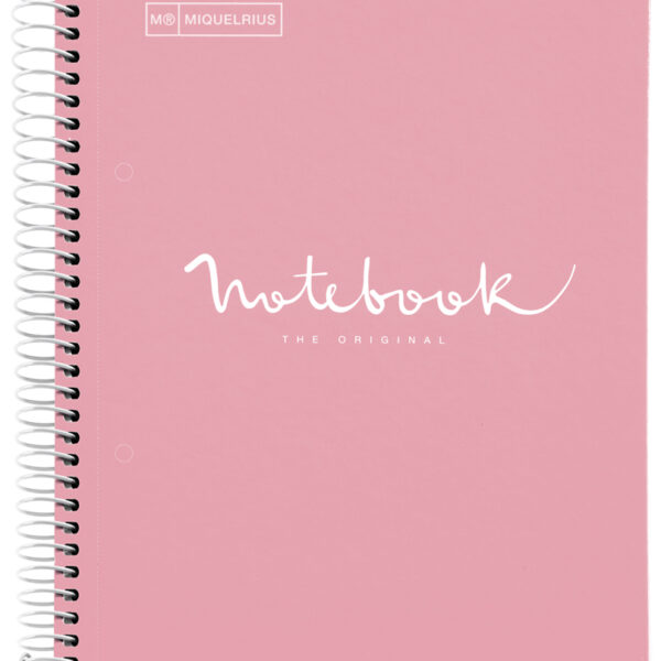 MIQUELRIUS collegeblok 'Notebook EMOTIONS', DIN A4, rose, geruit