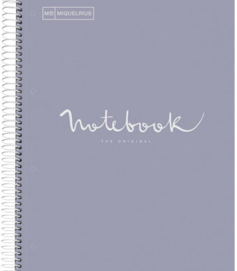 MIQUELRIUS collegeblok 'Notebook EMOTIONS', DIN A4, grijs, geruit