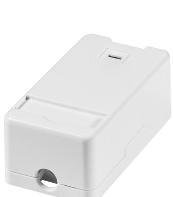 LogiLink opbouwdoos voor Keystone modules, 1-voudig, wit