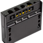 LogiLink Mini-verdeler, Cat.6A, 4 poorts, zwart