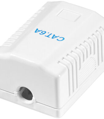 LogiLink aansluitdoos Cat.6A met opbouwdoos, 1x RJ45, wit