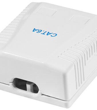 LogiLink aansluitdoos Cat.6A met opbouwdoos, 2x RJ45, wit