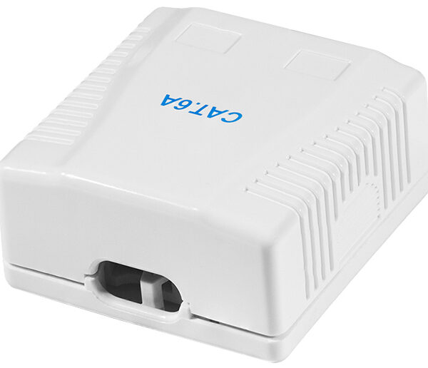 LogiLink aansluitdoos Cat.6A met opbouwdoos, 2x RJ45, wit