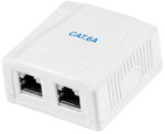 LogiLink aansluitdoos Cat.6A met opbouwdoos, 2x RJ45, wit