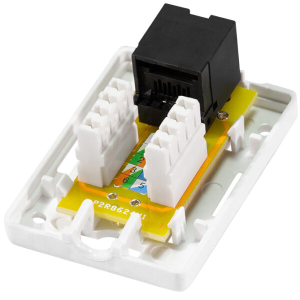 LogiLink aansluitdoos Cat.6A met opbouwdoos, 1x RJ45, wit