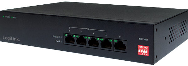 Logitrendz Bureaunetwerk Snel Ethernet VoIP-switch, 5-poorts