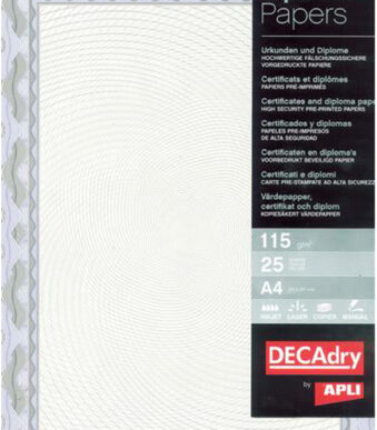 agipa Design-papier ´Diploma´, DIN A4, 115 g/m2, blauw