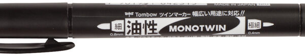 Tombow dubbele Fineliner MONO twin, zwart