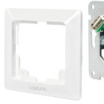LogiLink inbouw-stopcontact met 2 USB-A aansluitingen, wit