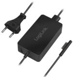 LogiLink voedingsadapter voor Surface notebooks, 44 Watt, zwart.