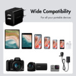 LogiLink USB-stopcontactadapter, 2x USB-A, 12 watt, zwart