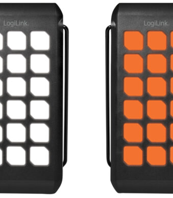 Logibron Opladbare energiebron met zonnepaneel, 10.000 mAh, zwart