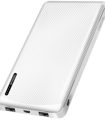 Logipunt Powerbank, 10.000 mAh, 2x USB-A, wit