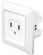 LogiLink inbouw-stopcontact, 2x USB-C koppeling, PD, wit
