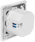 LogiLink inbouw-stopcontact, 2x USB-C koppeling, PD, wit