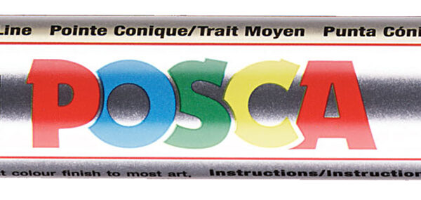 POSCA Pigmentmarker / Verfstiften / Acrylmarker PC-5M, zilver
