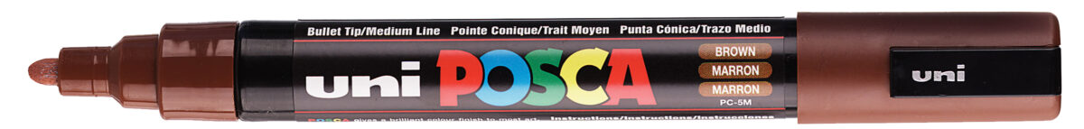 POSCA Pigmentmarker / Verfstiften / Acrylmarker PC-5M, bruin POSCA Pigmentmarker / Verfstiften / Acrylmarker PC-5M, bruin