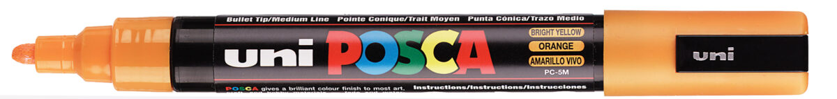 POSCA Pigmentmarker / Verfstiften / Acrylmarker PC-5M, lichtoranje