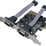 PCI-Express kaart met 2 seriële RS-232 poorten