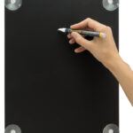 Securit raam-krijtbord, DIN A4, zwart