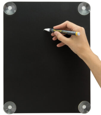 Securit raam-krijtbord, DIN A4, zwart