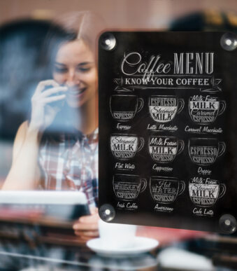 Securit raam-krijtbord, DIN A4, zwart